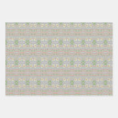 Feuille De Papier Cadeau Noir Blanc Et Gris Faisy Motif Floral (Devant 2)