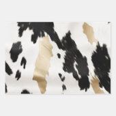 Feuille De Papier Cadeau Noir Blanc Glam Cachet Mariage du sud-ouest (Devant 3)