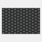Feuille De Papier Cadeau Noir| Blanc| Noël (Devant)