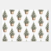 Feuille De Papier Cadeau Noir blanc rayures ornement Bow Noël (Devant 2)