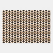 Feuille De Papier Cadeau Noir, Brown et blanc (Devant 3)