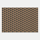 Feuille De Papier Cadeau Noir, Brown et blanc (Devant 2)