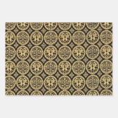 Feuille De Papier Cadeau Noir chalcédonien (Devant 2)