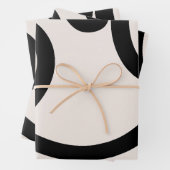 Feuille De Papier Cadeau Noir et blanc Abstrait (En situation)