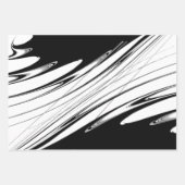 Feuille De Papier Cadeau Noir et Blanc Moderne (Devant 2)