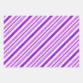 Feuille De Papier Cadeau Noir et blanc, violet et blanc, bleu et blanc (Devant 2)