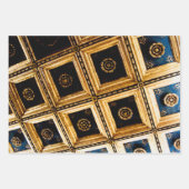 Feuille De Papier Cadeau Noir et or (Devant)