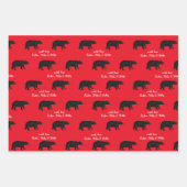 Feuille De Papier Cadeau Noir et rouge Lumberjack Meilleur papa jamais mis (Devant 2)