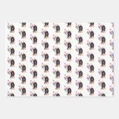 Feuille De Papier Cadeau Noir et Tan Cavalier Espagnol Anniversaire (Devant)