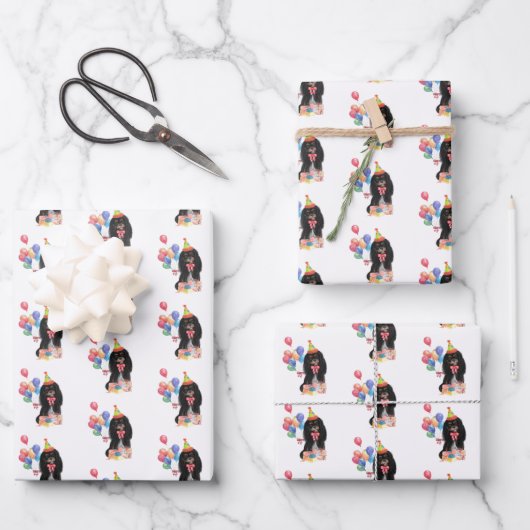 Feuille De Papier Cadeau Noir et Tan Cavalier Espagnol Anniversaire (Recto)