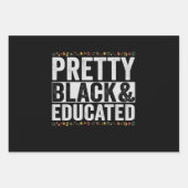 Feuille De Papier Cadeau Noir joli et instruit drôle Histoire Noire Cadeau (Devant)