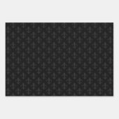 Feuille De Papier Cadeau Noir Mat (Devant 3)