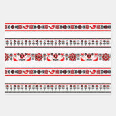 Feuille De Papier Cadeau Noir noir scandinave suédois (Devant 2)