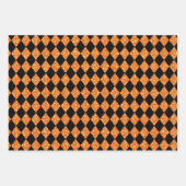 FEUILLE DE PAPIER CADEAU NOIR & ORANGE PAILLETTE REGARD HALLOWEEN (Devant 2)