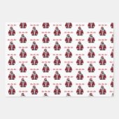 Feuille De Papier Cadeau Noir Père Noël Motif Noël afro-américain (Devant 3)