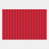 Feuille De Papier Cadeau Noir Points d'interrogation Motif 3D (Devant)