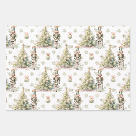 Feuille De Papier Cadeau Noisette de Noël (Devant)