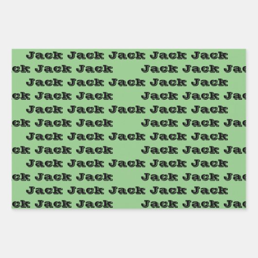 Feuille De Papier Cadeau Nom d'anniversaire personnalisé (Devant)