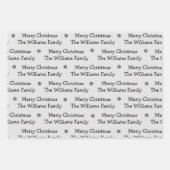 Feuille De Papier Cadeau Nom de famille simple Noël vacances (Devant 2)