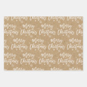 Feuille De Papier Cadeau Nom de famille simple vacances de noël Craft Wrapp (Devant)