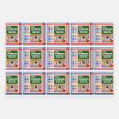 Feuille De Papier Cadeau Nom de l'enseignant personnalisé Sentiment Photo (Devant 2)