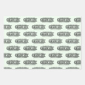 Feuille De Papier Cadeau Nom du diplômé Script Géométrique (Devant)