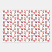 Feuille De Papier Cadeau Nom du pingouin de Noël (Devant 3)