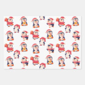 Feuille De Papier Cadeau Nom du pingouin de Noël (Devant 2)