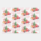 Feuille De Papier Cadeau Nom et message personnalisés personnalisés Noël (Devant)