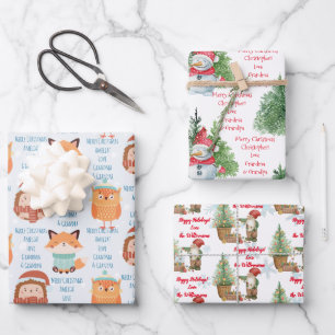 Feuille De Papier Cadeau Nom et message personnalisés personnalisés Noël