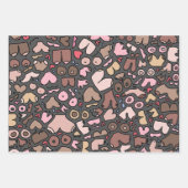 Feuille De Papier Cadeau Nom motif mammaire neutre (Devant)