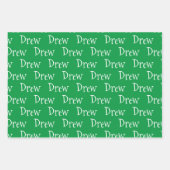 Feuille De Papier Cadeau Nom personnalisé (Devant 2)