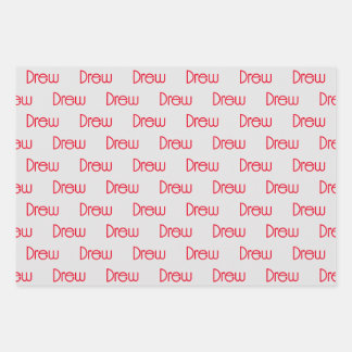 Feuille De Papier Cadeau Nom personnalisé