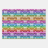 Feuille De Papier Cadeau Nom personnalisé âge anniversaire (Devant 2)