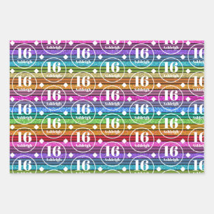 Feuille De Papier Cadeau Nom personnalisé âge anniversaire