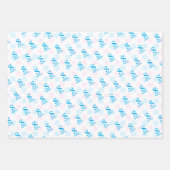 Feuille De Papier Cadeau Nom personnalisé Cadeau de Noël initial (Devant 3)