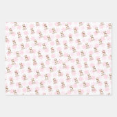 Feuille De Papier Cadeau Nom personnalisé Cadeau de Noël initial (Devant)