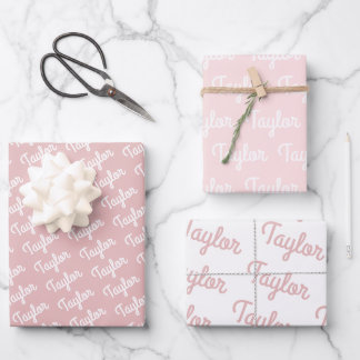 Feuille De Papier Cadeau Nom personnalisé Cadeau pour enfants