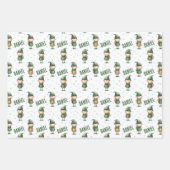 Feuille De Papier Cadeau Nom personnalisé Elf Noël (Devant 2)