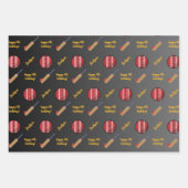 Feuille De Papier Cadeau Nom personnalisé Sentiment Sport Thème Cricket (Devant 3)