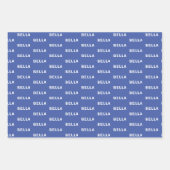 Feuille De Papier Cadeau Nom photo du chien Blue Heart Pet (Devant 3)