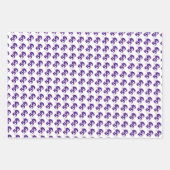 Feuille De Papier Cadeau Nom Typographie Blanc Purple Word Cloud 50ème (Devant 2)