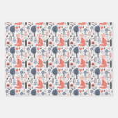 Feuille De Papier Cadeau Nordic Folk Art Fox (Devant 3)