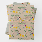 Feuille De Papier Cadeau North American Hummingbirds Pattern (En situation)
