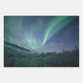 Feuille De Papier Cadeau Northern Lights Norvège (Devant 3)