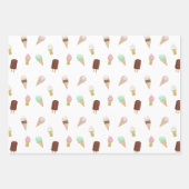 Feuille De Papier Cadeau Nostalgale crème glacée Parlante fête d'anniversai (Devant)