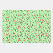 Feuille De Papier Cadeau Notes de musique sucre de canne (Devant 2)