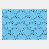 Feuille De Papier Cadeau Notes musicales (Devant 3)
