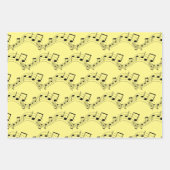 Feuille De Papier Cadeau Notes musicales (Devant 2)