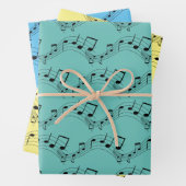 Feuille De Papier Cadeau Notes musicales (En situation)